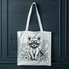 A cute raccoon character designed with floral elements in a vector format.