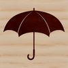 A transparent vector illustration of a compact umbrella on a rainy day.