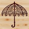 A 2D illustration of a compact umbrella with a sturdy design.