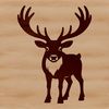 Illustrative vector art of a reindeer suitable for commercial or personal use.