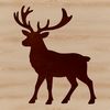 A detailed illustration of a reindeer with antlers, suitable for commercial or personal use in various designs.