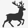 Free vector reindeer silhouette with Christmas theme