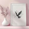 Dove Wing Symbolism in Art A white dove with outstretched wings, symbolizing peace and serenity.