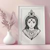 Simple Religious Vector Symbol A simple illustration of a Sacred Heart icon in vector format.