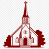 Traditional Baptist Church Design SVG design of a traditional religious structure with a prominent steeple.