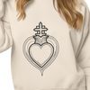 Beautiful Sacred Heart Icon A simple illustration of the Sacred Heart, suitable for vector-based designs.