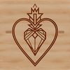 Free Religious SVG Clip Art Design SVG illustration of a religious icon featuring the Sacred Heart.
