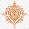 Beautiful Sacred Heart Icon Design A stylized representation of the Sacred Heart icon in vector format.