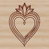 Vector illustration of the Sacred Heart symbol, suitable for various uses including digital designs and crafts.