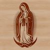 A vector representation of Our Lady, depicted with intricate details.