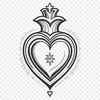 Beautiful Vector Art for Religious Crafts An SVG representation of the Sacred Heart icon, ideal for use in digital designs, crafts, and artwork.