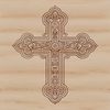 A simple yet ornate Crucifix design, suitable for various uses in a religious context.