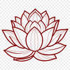 Lotus Flower Silhouette A stylized illustration of the lotus flower in vector form.