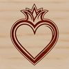 Devotion in Art Vector An illustration of the Sacred Heart of Jesus, a symbol of devotion in Christian faith.