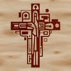 A simple vector design featuring a traditional Christian symbol, the crucifix.