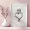 High-Resolution Sacred Heart SVG Illustration A high-resolution SVG illustration of the Sacred Heart icon.