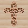 A detailed ornate cross with intricate designs, suitable for various religious and artistic purposes.