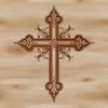 Traditional Religious Iconography An intricately designed crucifix with traditional religious motifs.