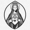 A detailed illustration of a heart with rays of light emanating from it, symbolizing devotion and faith.