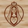 Beautiful Immaculate Heart Illustration A stylized illustration of the Immaculate Heart symbol, suitable for religious decorations or vector art projects.