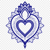 Traditional Christian Iconography Illustration A traditional illustration of the Immaculate Heart of Mary, a symbol often used in Christian art and decoration.