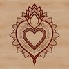 Vector Clip Art for Personal Use A stylized representation of the Immaculate Heart, suitable for various uses including commercial and personal projects.