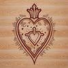 Free Sacred Heart Vector Template An intricate design of the Sacred Heart symbol in vector format.