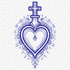 Sacred Heart Vector Illustration A vector illustration of the Sacred Heart, a symbol of Christian devotion, rendered in scalable SVG format.