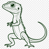 Colorful Reptile Graphic Illustrated lizard graphic for digital design and crafting projects.