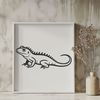 Free SVG Lizard Graphic Design A digital illustration of a lizard, suitable for vector art designs.