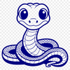 Beautiful SVG Animal Graphics A colorful illustration of a snake in various poses.
