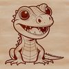A green-skinned reptile with scaly texture and sharp claws.