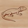 A digital illustration of a lizard in vector format.