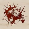 A digital illustration of a rhino, an African safari animal.