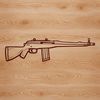 A detailed illustration of a modern sporting rifle, suitable for vector art design.