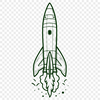 Galactic Vessel Vector Illustration A stylized illustration of a spaceship with metallic details, suitable for vector graphics and digital cutting.