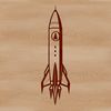 Futuristic Rocket in Space Vector illustration of a futuristic rocket ship in space