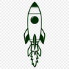 Spacecraft Iconic Artwork A detailed digital illustration of a spaceship in space, designed as vector art.