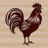 Friendly Farm Fowl A simple vector graphic of a common domestic bird, often found on farms or in rural areas.