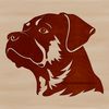 Bold Canine Head Design SVG Image Rottweiler dog breed illustration with a bold head shape.