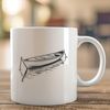 Simple Rowboat Illustration A simple line art illustration of a small rowboat on calm water.