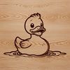 Cute White Rubber Duck Illustration A digital illustration of a white rubber duck with yellow beak.