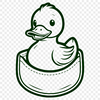 Quacking Cute Vector Bird Design An outline design of a duck suitable for cutting or laser engraving projects.