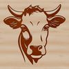 SVG Clipart of a Cow's Face A high-quality illustration of a cow's head, suitable for use as vector art in designs.