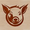 Simple Farm Animal Vector Art A pig's head with a simple outline, suitable for clip art use in designs requiring farm animals.