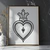 Sacred Heart Symbol Vector Illustration A vector illustration of the Sacred Heart symbol, suitable for various design applications.