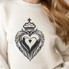 Beautiful Sacred Heart Clip Art Vector A stylized representation of the Sacred Heart in vector format.