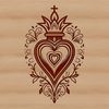 Christian Devotional Iconography A vector illustration of the Sacred Heart, a symbol of devotion in various Christian denominations.