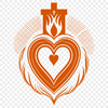 Sacred Heart Symbol Vector Graphic Sacred Heart icon in vector format, ideal for printing or digital design projects.