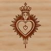 High-Resolution Sacred Heart Vector Art A high-resolution vector illustration of a Sacred Heart icon, suitable for religious or spiritual contexts.